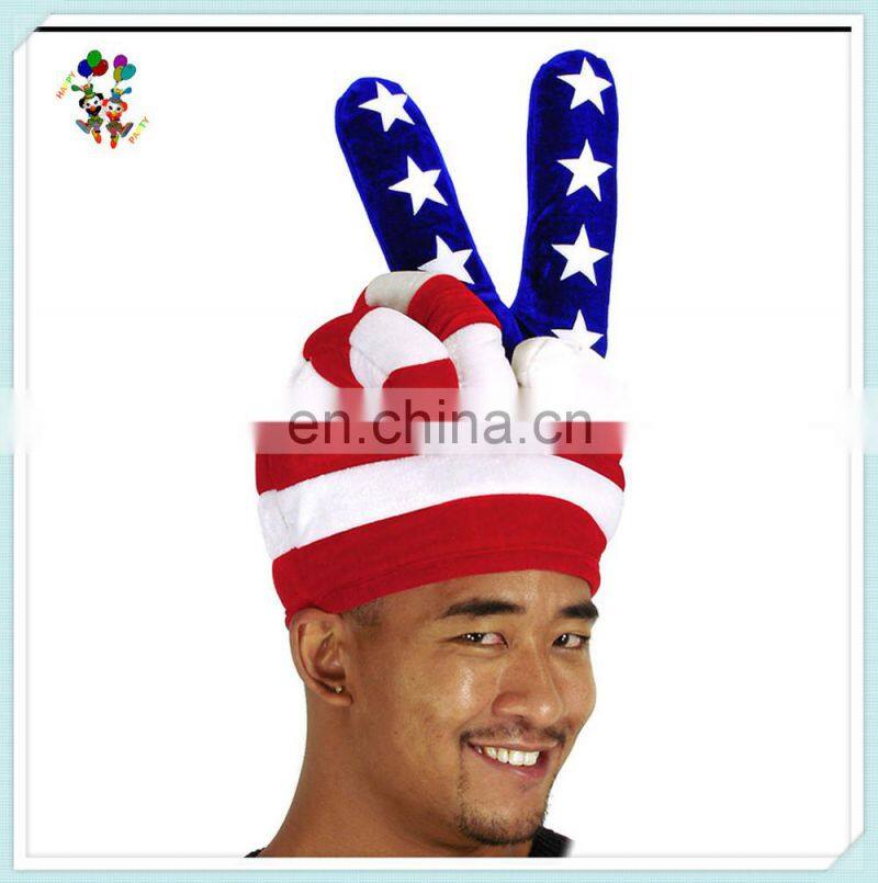 Funny USA Peace Hand Adult Carnival Party Fancy Dress Hats HPC-0275