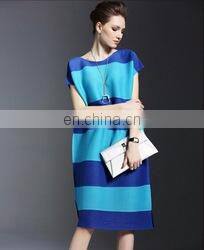 Short Sleeve Mix Color Summer One Piece Girls Dress For Girls