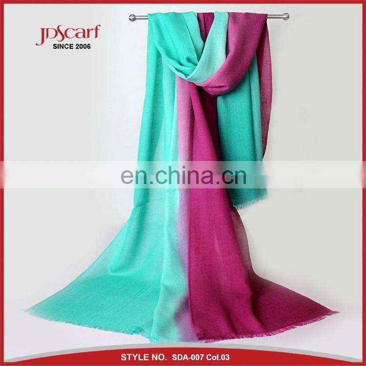 colourful thin fashion pashmina scarf gradient color acrylic scarf