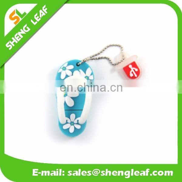2016 promotional gifts custom Rubber slipper shaped mini cute usb