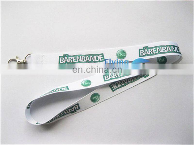customized color print lanyard heat transfer lanyard cell phone strap with keychain hook
