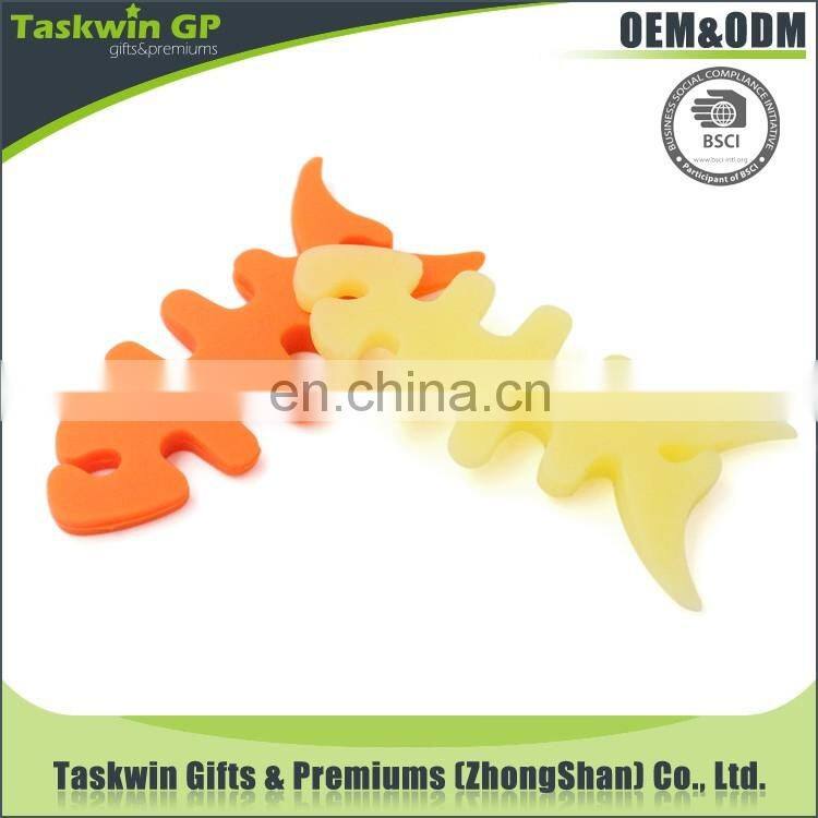 Custom design soft PVC fish bone shape wire holder clip