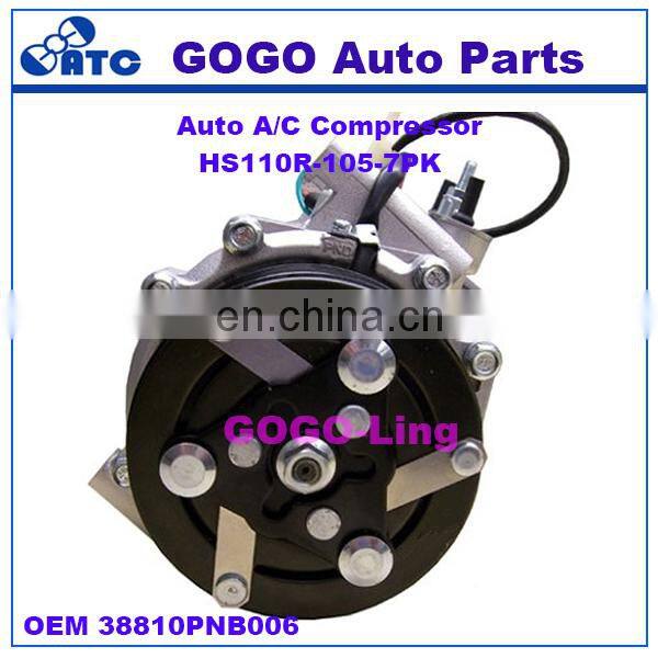 GOGO HS110R Auto A/C Compressor for H-onda CRV 2.4L 2002-2006 OEM : 38810PNB006 38870PNB006