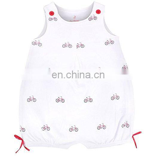 Wholesale 2018 fashion baby clothes soft cotton romper ruffle sleeve baby romper suit