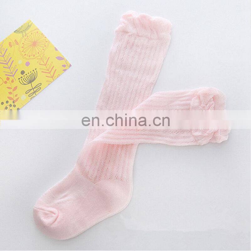 Baby Girl Summer breathable Socks Toddler candy color Knee high socks 6Colors 3Size