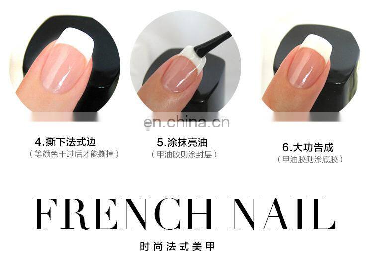 Nail Sticker Stencil Tips Guide French Style DIY Manicure Wave Line Nail Art Decals