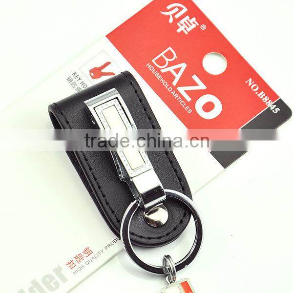 Pu zinc alloy key chain holder