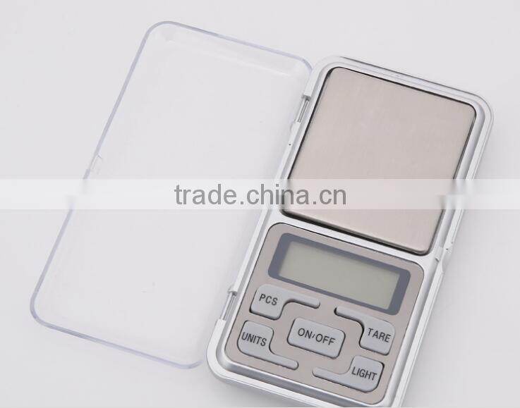 Mini Electronic Digital Pocket Scale Jewelry Weighing Balance Portable 500g/0.1g Counting Function Blue LCD g/tl/oz/ct