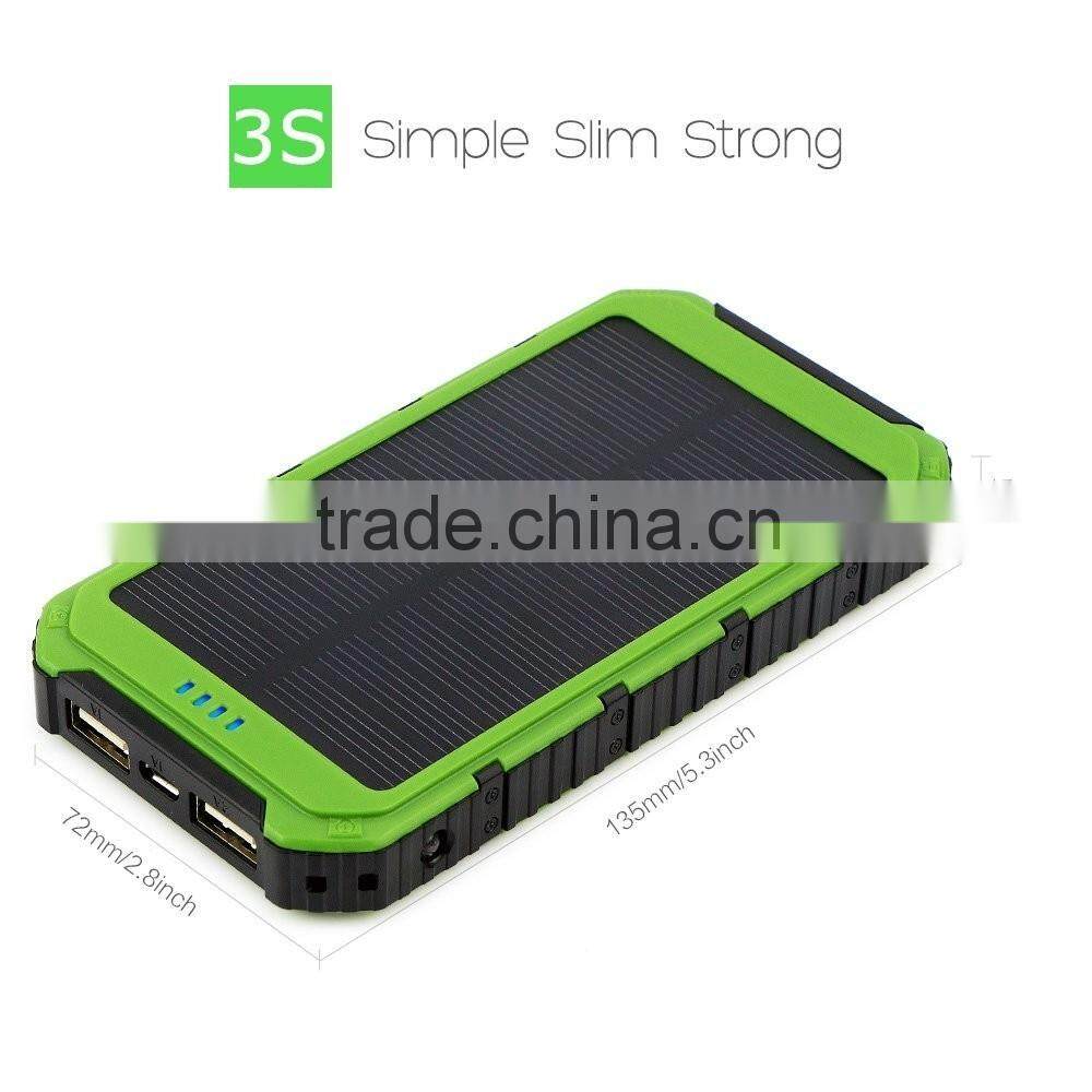 2016 new arrival solar power bank 12000mah