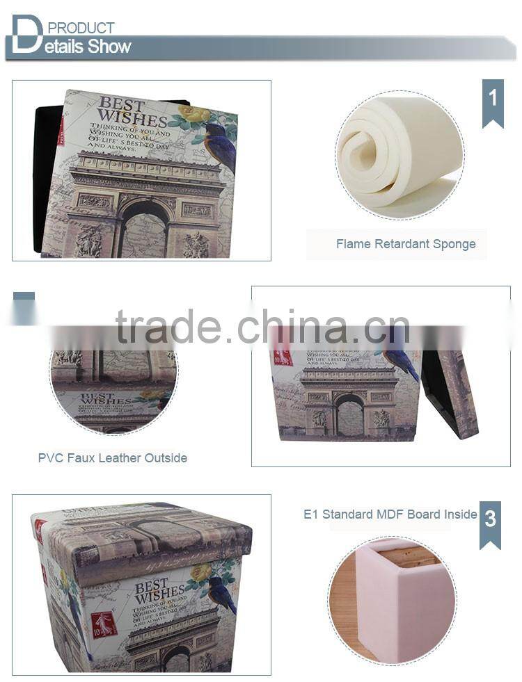 Modern Big Compartment Ottoman Storage