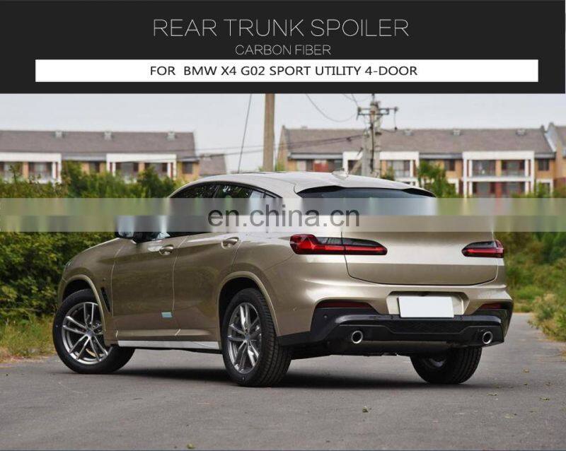 Real carbon rear bumper spoiler wing for BMW X4 G02 2018 up