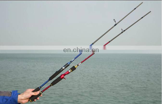high quality 2 section GW travel carbon fiber fishing tackle lure rod long casting rod