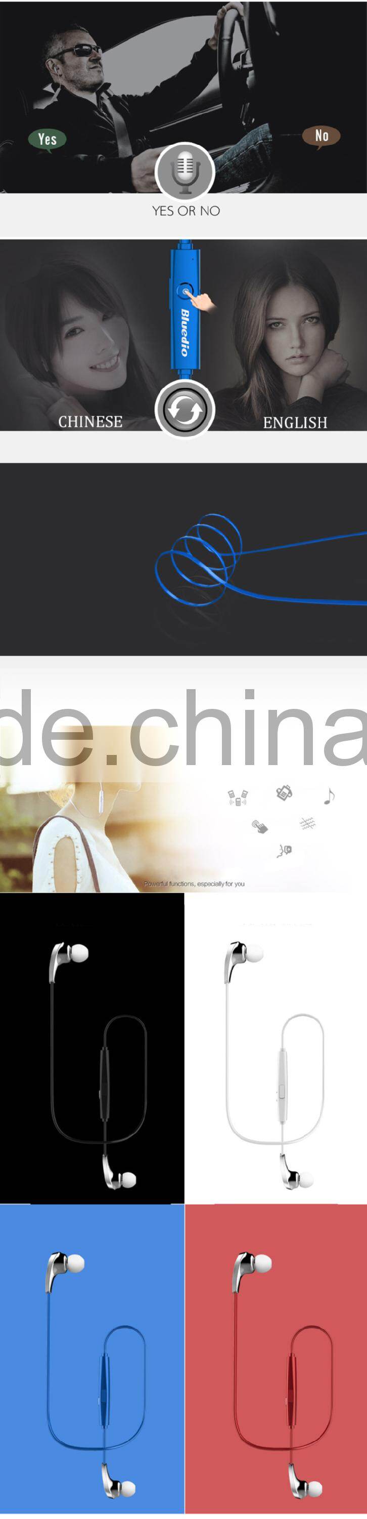 Wireless Bluetooth 4.1 Sports Sweatproof Stereo Bluetooth Wireless Headphone, Handsfree In-Ear Music Bluetooth Earphone