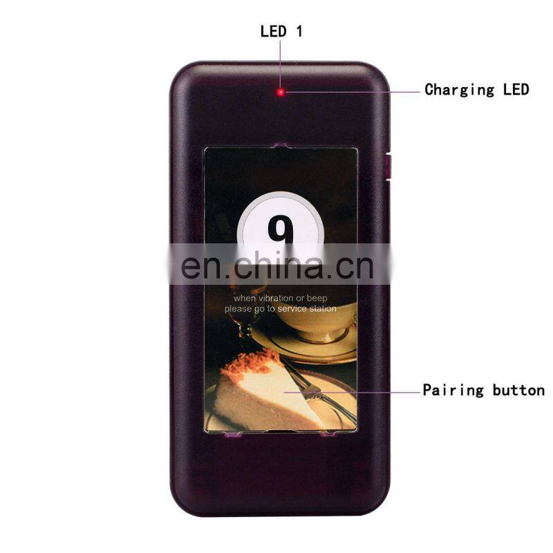 16 Channel Restaurant Coaster Pager Guest Call 433.92MHz Wireless Paging Queuing Calling System