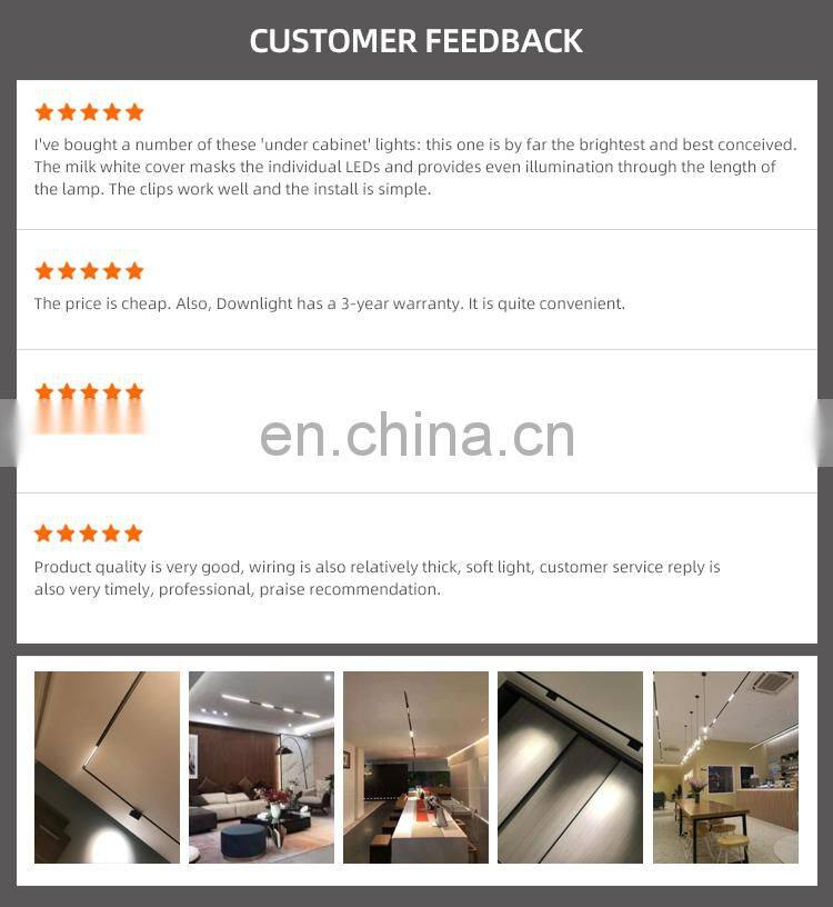 HUAYI New Product SMD Linear Magnetic Grille Lamp 6watt 12watt 18watt 24watt LED Track Light