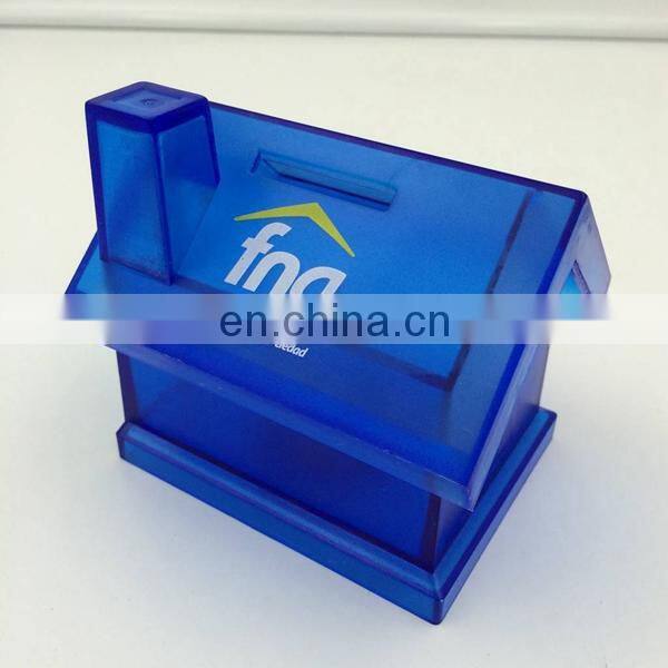 Kids House Shaped Plastic Custom Coin Bank