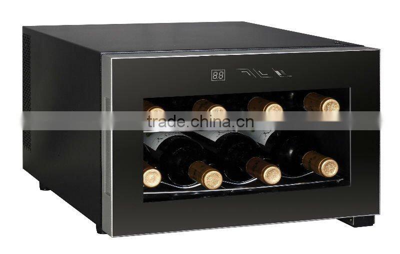 FUXIN:JC-23AKT.Table Wine Fridge / Thermoelectric wine chiller with 8Bottles/Glass door fridge.