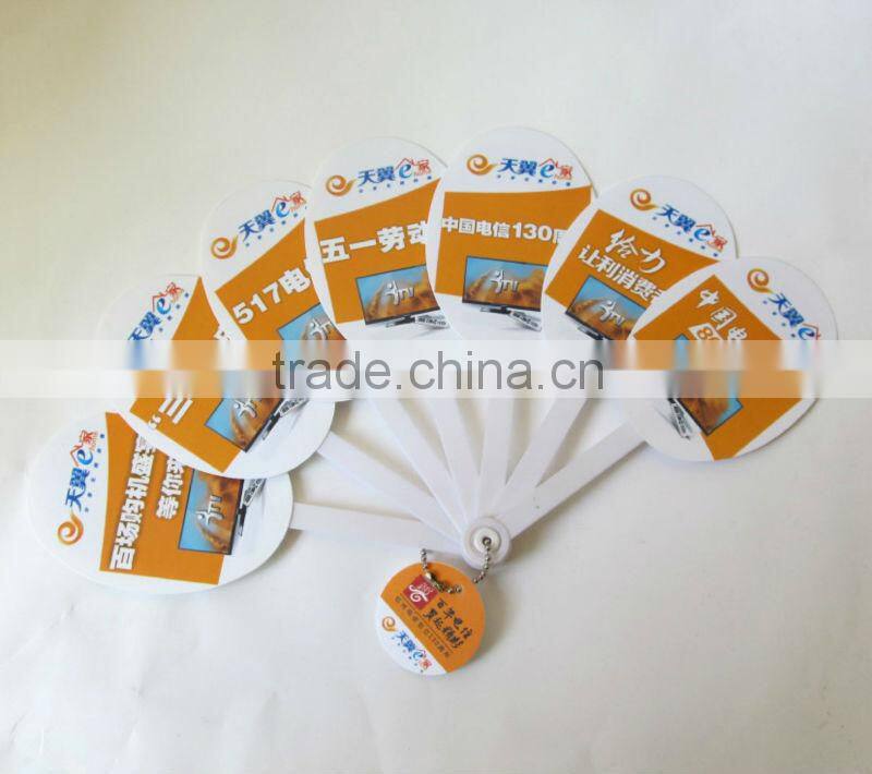 plastic stick UV printed PP promotion Fan, cartoon fan for sell