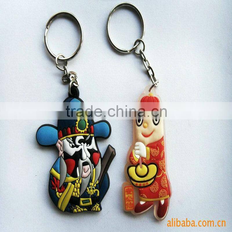 Flag 3D PVC keyring, travle souvenir silicone keychain for gifts