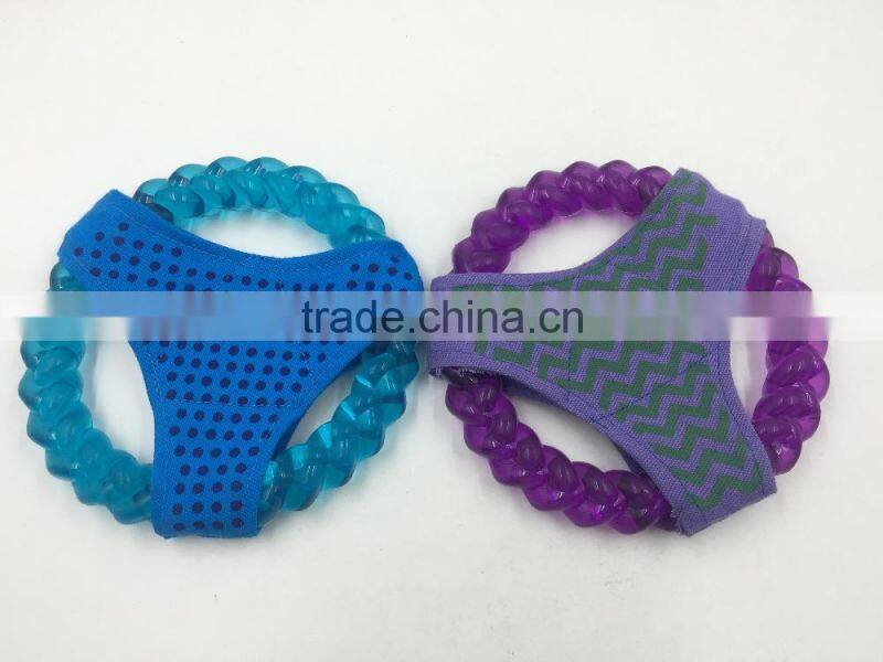 Pet Dog Frisbee Disc Teeth Cleaning Cotton Rope Circle Tug fetch Toy