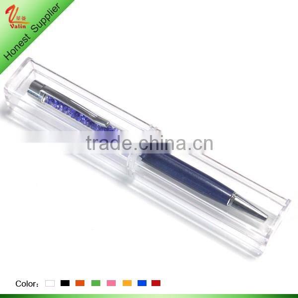 Promotional gift item crystal ballpoint pen with key chain