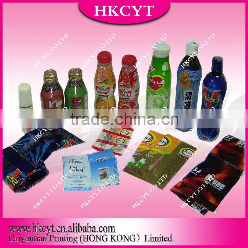 PVC shrink label for beverage bag/hot sell laber bag