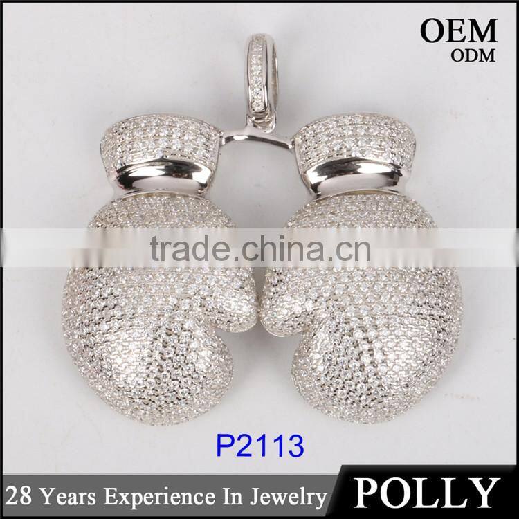 Various of fashion unisex glove pendant necklace with high quality for couple jewelry