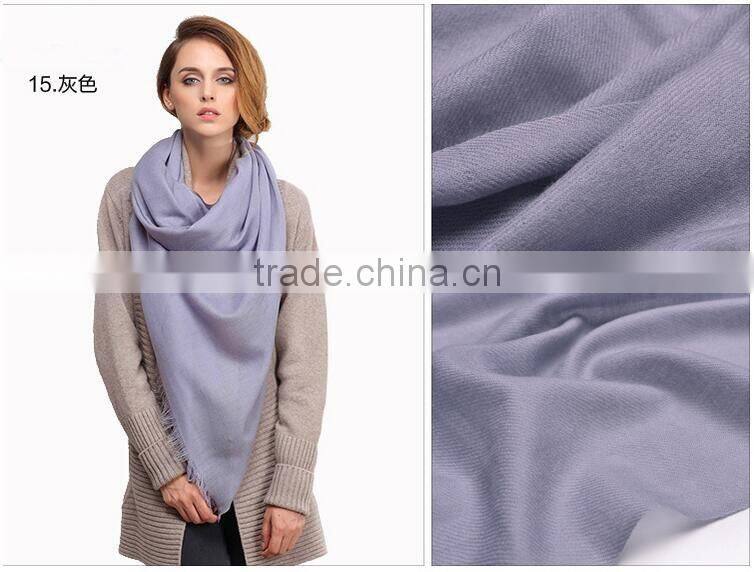 Tassel Plain Twill Indian Wool Cape Shawl