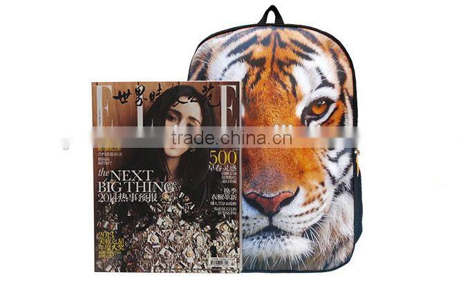 Newest Design Cheaper Cute 3D Animal Printing Backpack