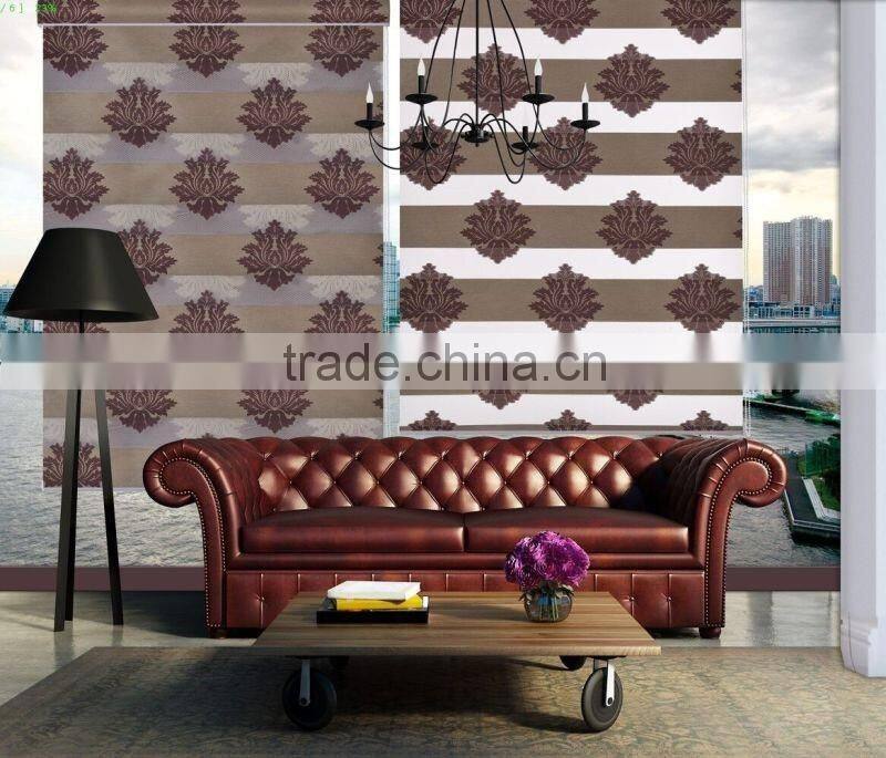 QINGMIAO Brand Polyester Material Jacquard Zebra Blinds Fabric