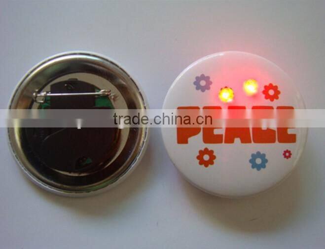 commercial light led flashing lapel pins give away badge gifts