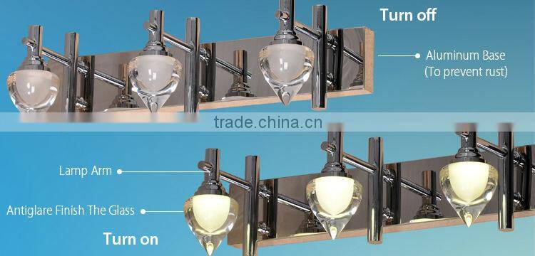 Fashion high power 9W CE EMC bathroom light wall