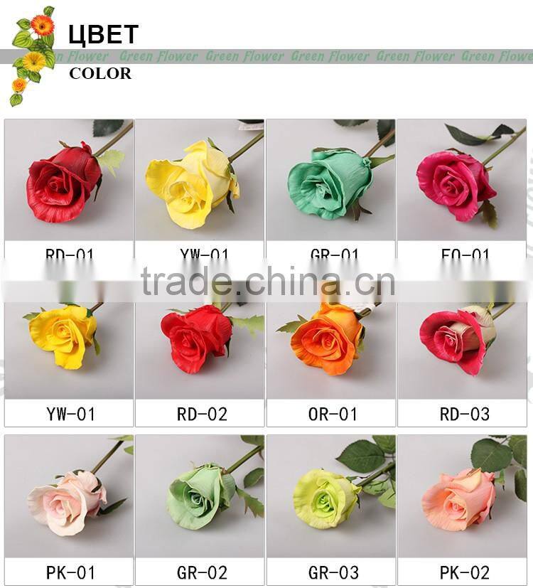 Greenflower 2016 Wholesale Real Touch Latex PU China Artificial Flowers Rose for wedding decoration