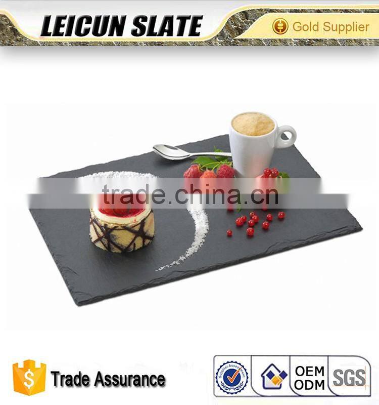 Wholesale Natural Black slate plate, Black Slate Steak Plate