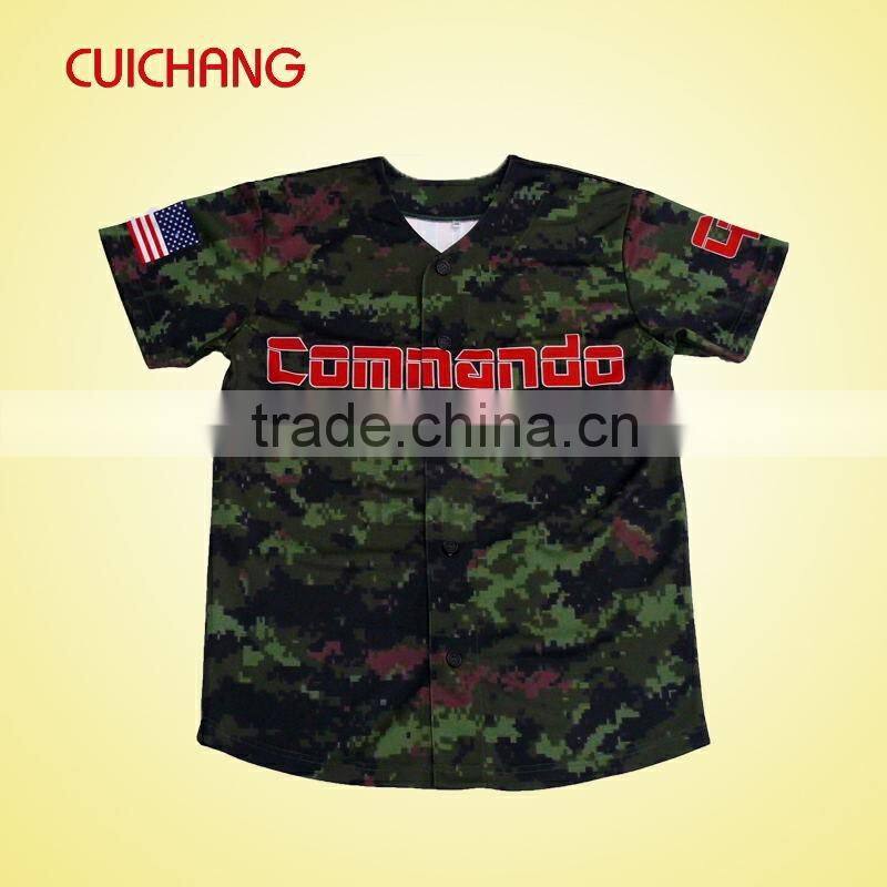 high quality fashion custom baseball jersey with 1 pc MOQ