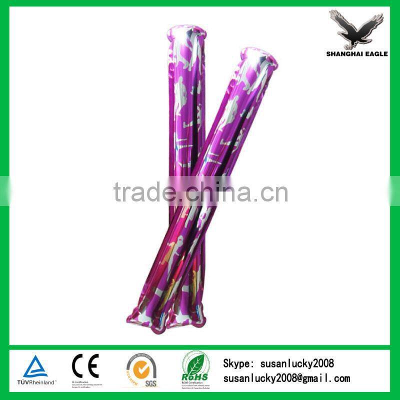 PE inflatable balloon stick clapper