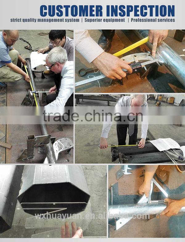 hot dip galvanized octagonal steel pole