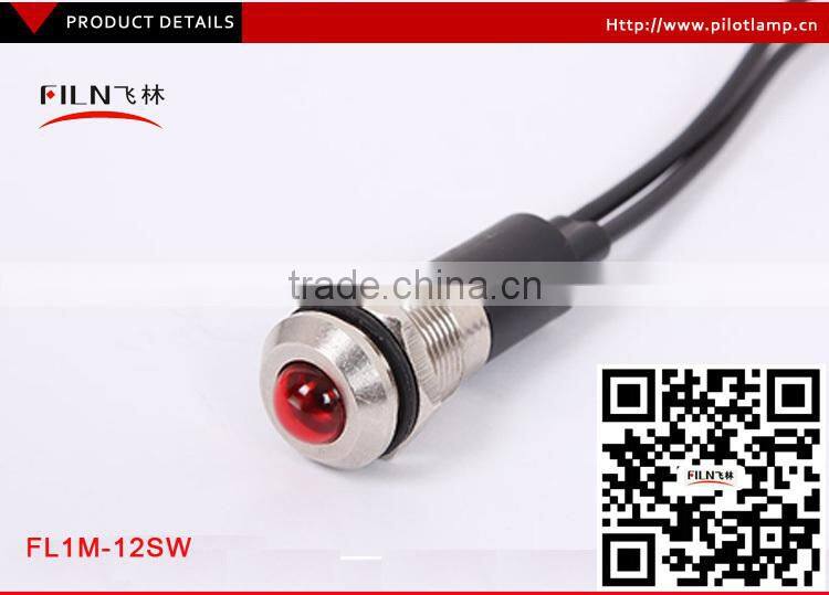 chinese porn 10mm diameter metal 12volt red led signal light
