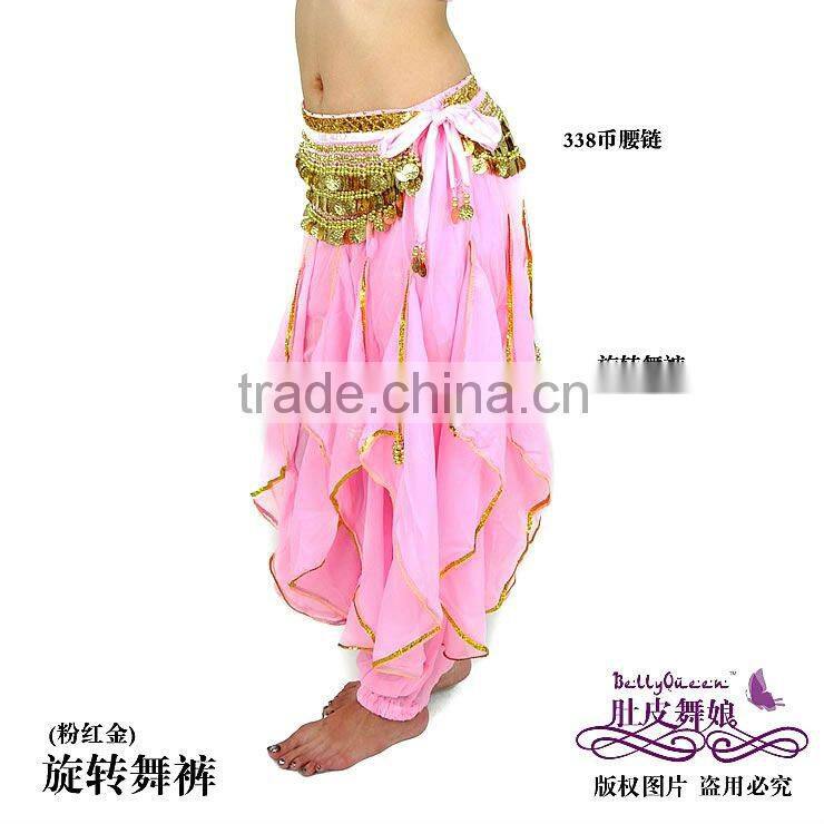 pink belly dance harem pants,chiffon costume for belly dancing,belly dance wear,belly dance clothes,belly dancing clothes