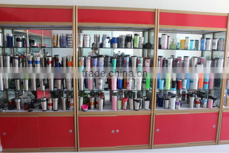 nice inner steel outer plastic advertising & auto mug with handle