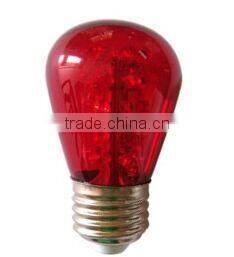 Holiday Christmas LED S14 Light Bulb Replacement Medium Screw E26 base transparent red