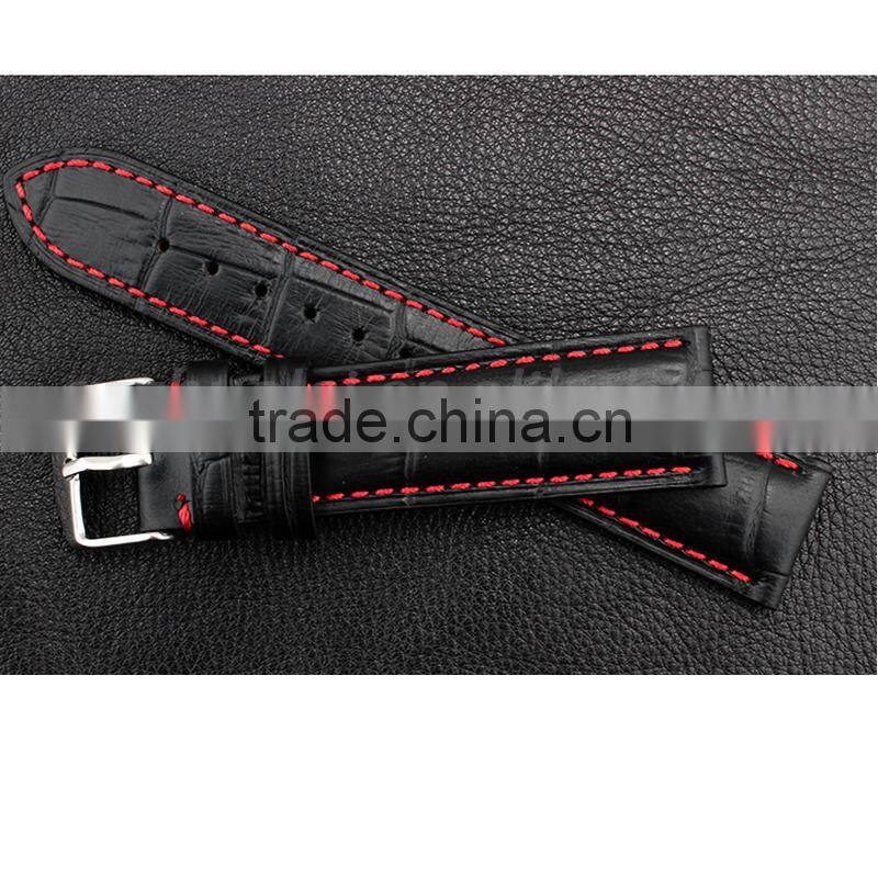 2015 Fashion Croco grain calf leather watch band leather watch strap 18mm 19mm 20mm 21mm 22mm