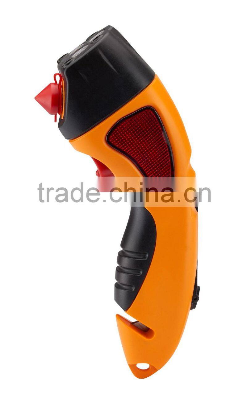 Multi-function lighting emergency hammer