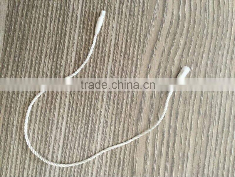 Custom elastic string tags,yellow common clothing plastic string