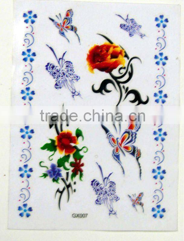 glitter tattoo stencil