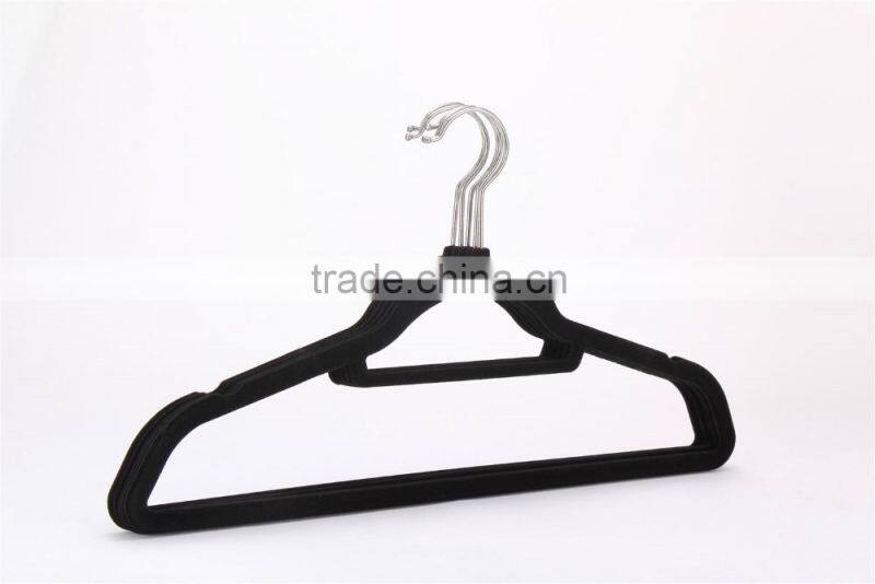 standby velvet flocked clothes hangers and racks with notches