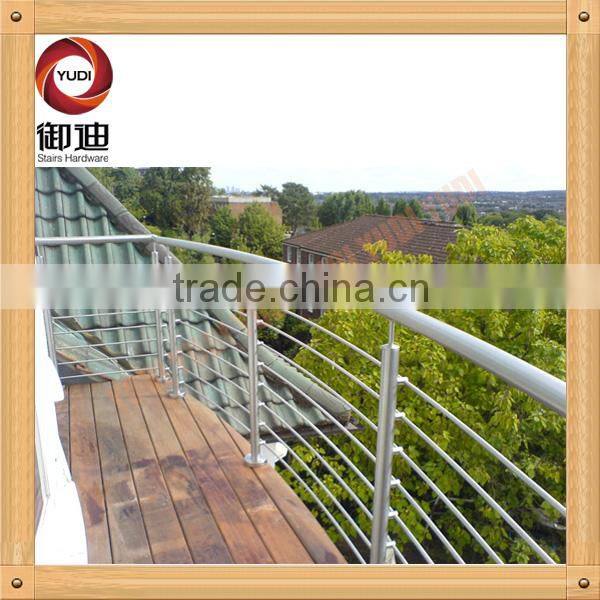 1100 mm height stainless steel with glass railing