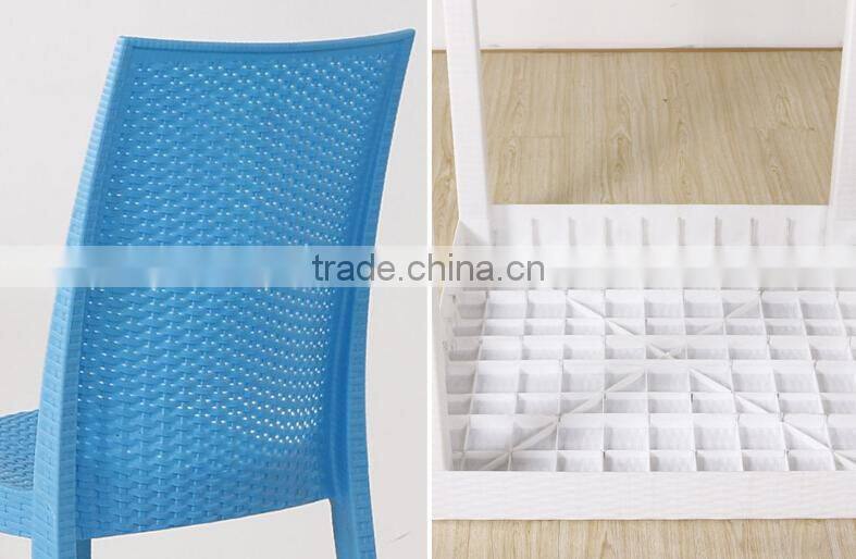 WHOLESALE cheap price outdodor ratten full PP plastic garden chair and table with armrest 1723c