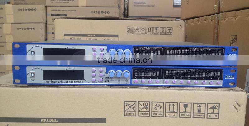 Professional 4 in 8 out digital speaker Audio processor
