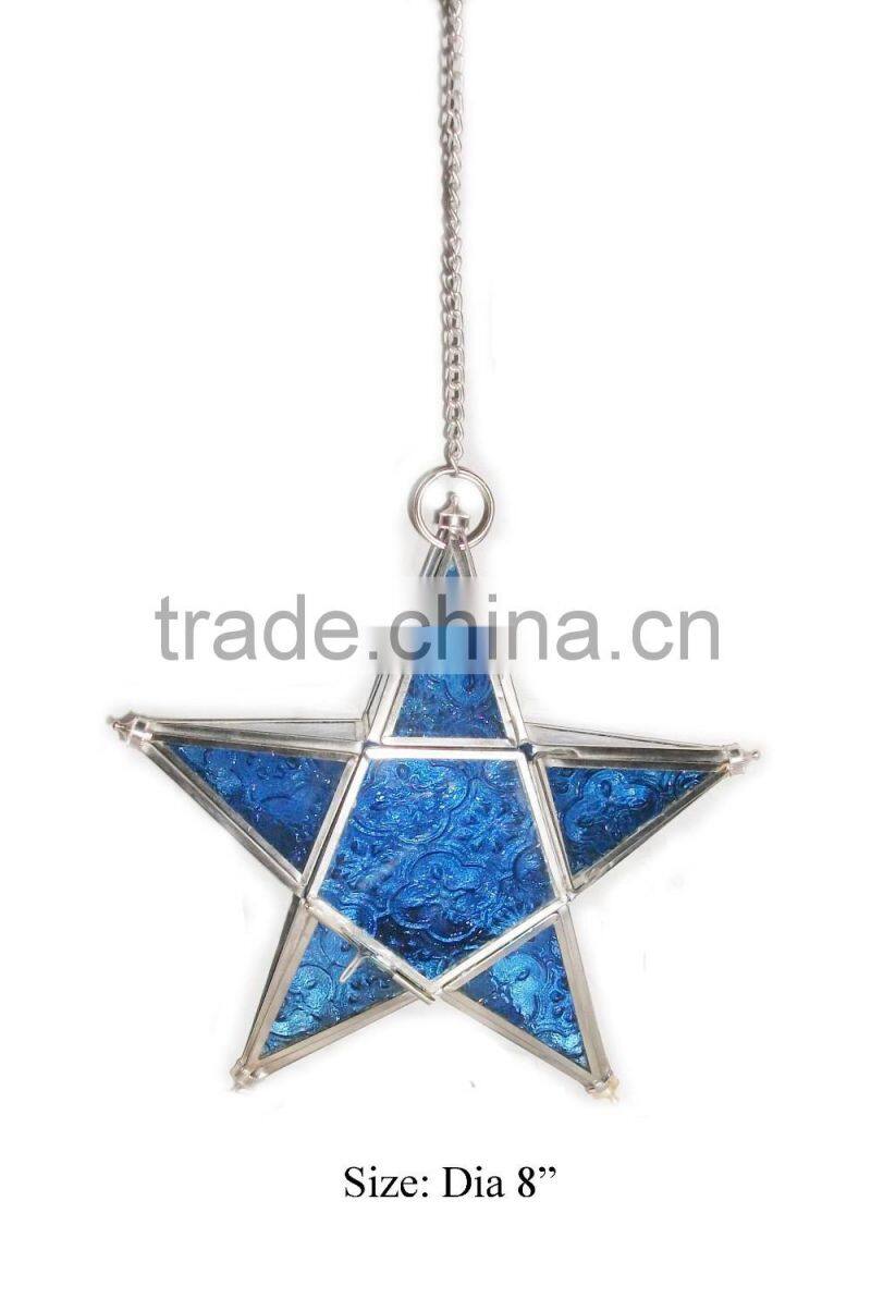 Glass Star lantern, Star lantern, christmas decoration lantern
